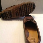 Cole Haan mens Driving Moccasin in brown leather size 9.5 with Nike Air