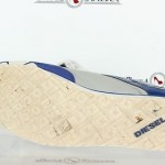 Mens Diesel Stylish Gray/Blue Leather Fashion Sneakers Shoes Sz. 13