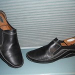 Cole Haan Nike Air Men’s Black Leather Slip On Loafers Sz 10.5 M  Driving Shoes