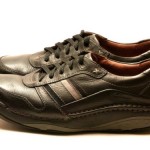 Mens Clarks Active Air 11 W Oxford Waling Shoes Black Leather Lace Up Sneakers