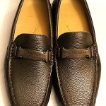 Hugo Boss Men’s Leather Shoes Dreper US Dark Brown Driving Loafers 7 # 50222144