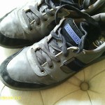 Diesel Men’s Leather Fashion Sneaker  Size 9  GREY AND BLACK