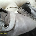 Diesel Men’s Leather Fashion Sneaker  Size 9  GREY AND BLACK