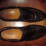 GREAT MEN’S COLE HAAN NIKE AIR BROWN LEATHER SLIP-ON LOAFERS – SIZE 11 M