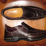GREAT MEN’S COLE HAAN NIKE AIR BROWN LEATHER SLIP-ON LOAFERS – SIZE 11 M