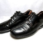 (Men’s) Cole Haan, Casual, Oxford, Black Leather, Size:10.5