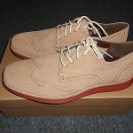 New Cole Haan Lunargrand Wing Tip Milkshake Suede Size 9-1/2 M