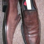 Hugo Boss made in Italy 11 ~ Distressed SeXy Slip on Brown Leather Shoes ~