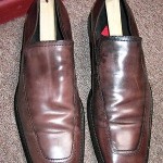 Hugo Boss made in Italy 11 ~ Distressed SeXy Slip on Brown Leather Shoes ~
