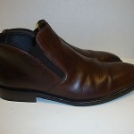 HUGO BOSS BROWN LEATHER ANKLE BOOTS MENS SIZE 7 US SLIP ON FORMAL RETAIL $225