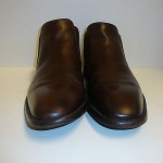 HUGO BOSS BROWN LEATHER ANKLE BOOTS MENS SIZE 7 US SLIP ON FORMAL RETAIL $225