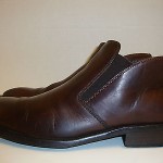 HUGO BOSS BROWN LEATHER ANKLE BOOTS MENS SIZE 7 US SLIP ON FORMAL RETAIL $225