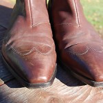 Men’s HUGO BOSS 7.5 brown leather ankle wingtip boots zip shoes AWESOME!