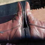 Men’s HUGO BOSS 7.5 brown leather ankle wingtip boots zip shoes AWESOME!