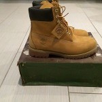 Timberland Brown Leather Boots Mens Size 9 Wheat 18094 Waterproof