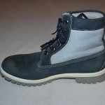 Mens TIMBERLAND Waterproof Genuine Leather Boots – Size 11.5 – Blue/Grey