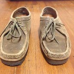 Clarks Women’s Wallabee Shoe size 9 1/2, Taupe Distressed