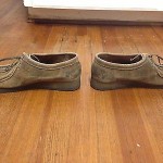 Clarks Women’s Wallabee Shoe size 9 1/2, Taupe Distressed