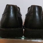 Mens sz 11 M black leather lightweight Clarks slip on dress or casual shoes