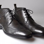 $495 NIB Hugo Boss Dark Brown Matans Wing Tip Dress Boots 10