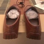 $138 NEW MENS COLE HAAN GUNNISON DRIVING MOCCASIN BROWN LEATHER SHOE SIZE 10.5