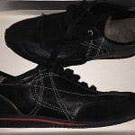 Mens Cole Haan Black Leather Sneakers Shoes Sz. 8.5 M