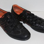 Hugo Boss Orange Label Black Leather Fashion Sneaker Trainer Size 46 US 12.5/13