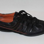 Hugo Boss Orange Label Black Leather Fashion Sneaker Trainer Size 46 US 12.5/13