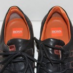 Hugo Boss Orange Label Black Leather Fashion Sneaker Trainer Size 46 US 12.5/13