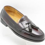 NICE! Mens shoes COLE HAAN burgundy leather tassel loafers sz  8 D