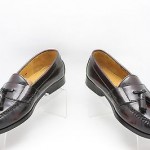 NICE! Mens shoes COLE HAAN burgundy leather tassel loafers sz  8 D