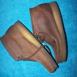 CLARKS ORIGINALS LEATHER  WALLABEES SIZE 9.5 MEN