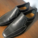 Cole Haan Mens Black Leather shoes Nike Air loafers size 8 New Store Display