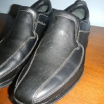 Cole Haan Mens Black Leather shoes Nike Air loafers size 8 New Store Display