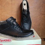 Clarks Originals $130 Unari Mens US 11 Shoe Black Leather Boot Wallabee