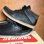 Clarks Originals $130 Unari Mens US 11 Shoe Black Leather Boot Wallabee