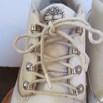 Mens sz 10.5 M white leather Timberland all terrain work or casual ankle boots