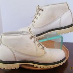 Mens sz 10.5 M white leather Timberland all terrain work or casual ankle boots