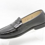 WORN ONCE! Mens shoes COLE HAAN black box leather slip on penny loafers sz 8 D
