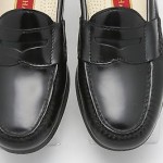 WORN ONCE! Mens shoes COLE HAAN black box leather slip on penny loafers sz 8 D