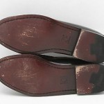 WORN ONCE! Mens shoes COLE HAAN black box leather slip on penny loafers sz 8 D