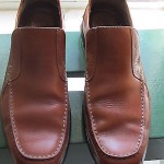 Men’s Cole Haan Nike Air smooth/pebbled brown leather slip ons loafers sz 11.5M