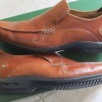 Men’s Cole Haan Nike Air smooth/pebbled brown leather slip ons loafers sz 11.5M