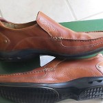 Men’s Cole Haan Nike Air smooth/pebbled brown leather slip ons loafers sz 11.5M