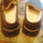 COLE HAAN DRIVING SHOES – BROWN LEATHER – LINED –  NEVER WORN.