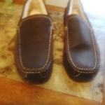 COLE HAAN DRIVING SHOES – BROWN LEATHER – LINED –  NEVER WORN.