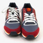 New DIESEL Aramis Red Blue Orange Suede Running Sneaker Shoe Casual Retro sz 10