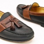Cole Haan Two Tone Black/Brown Leather Slip On Tassel Loafers/Shoes Men’s 10.5 D