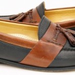 Cole Haan Two Tone Black/Brown Leather Slip On Tassel Loafers/Shoes Men’s 10.5 D