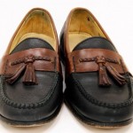 Cole Haan Two Tone Black/Brown Leather Slip On Tassel Loafers/Shoes Men’s 10.5 D